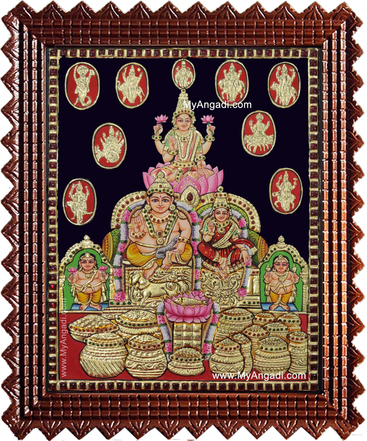 Kuberlakshmi Navagraha Tanjore Painting