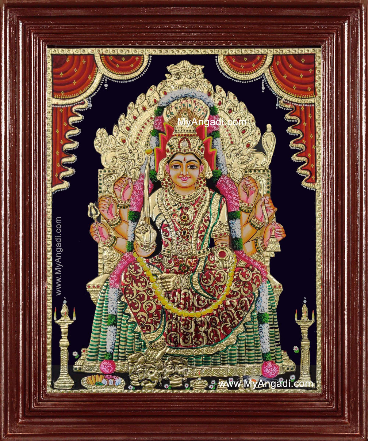 Samayapurathu Mariamman Tanjore Painting