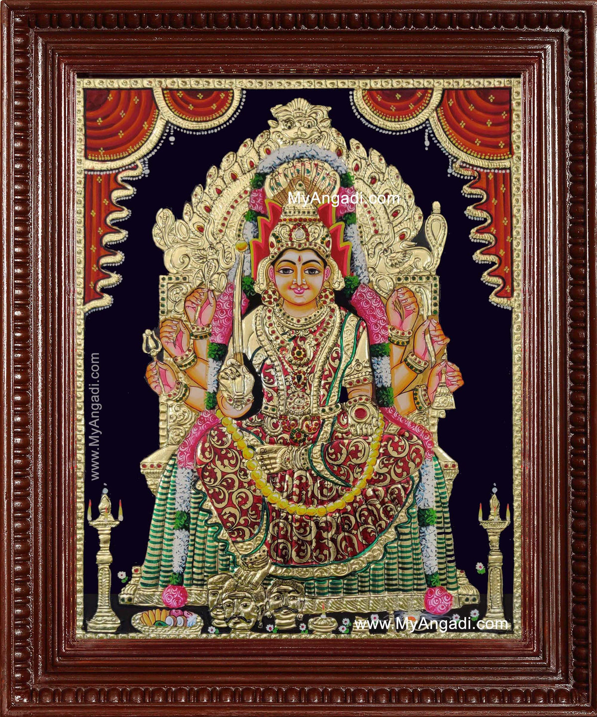 Samayapurathu Mariamman Tanjore Painting