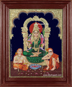 Kamatchi Amman Sankarar Kanchi Periyavar Tanjore Painting
