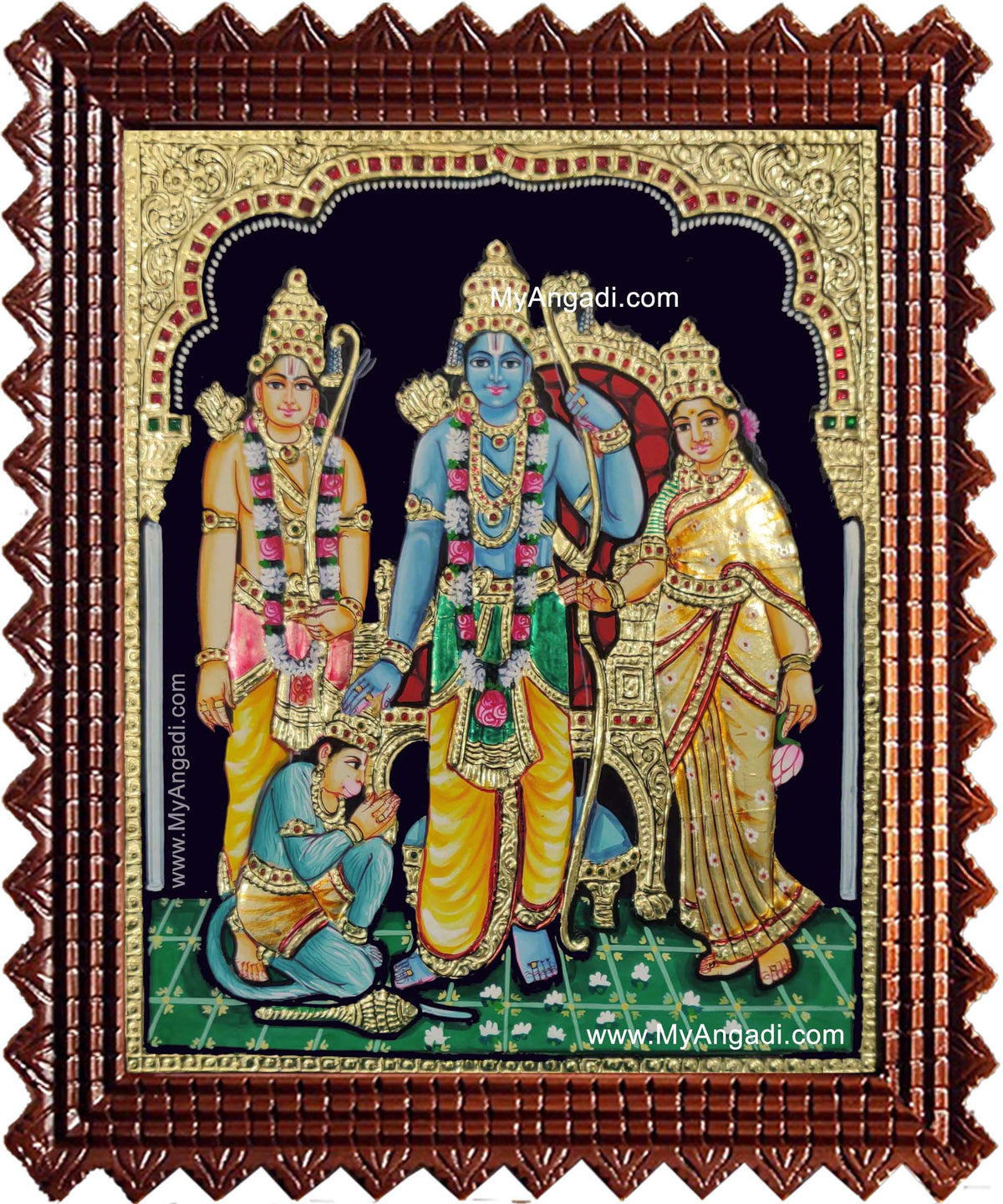 Sri Ramar Pattabhishekam Tanjore Painting