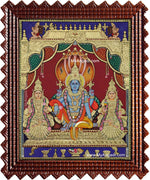 Vishnu Perumal Shri Devi Bhoo Devi Tanjore Painting