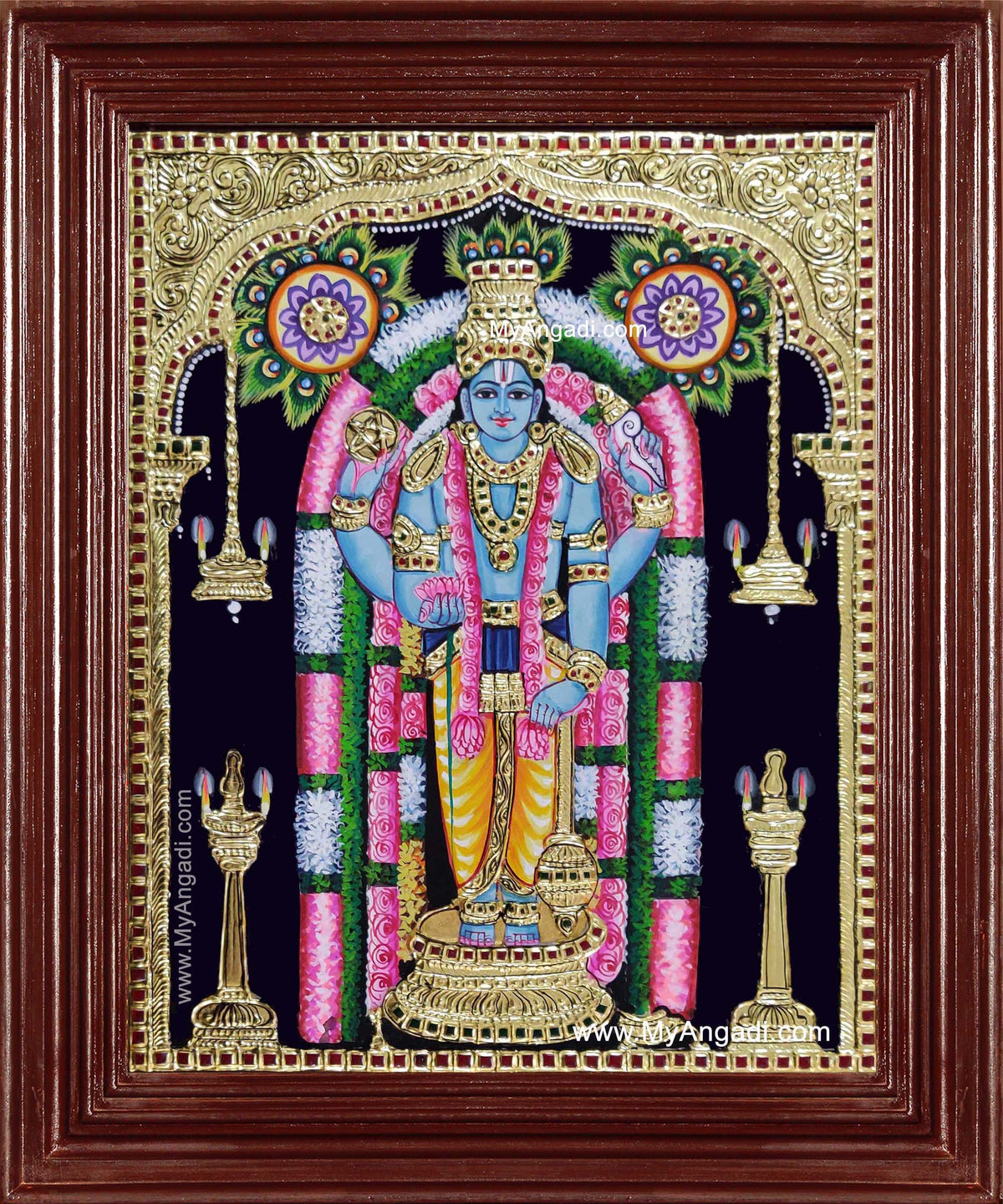 Guruvayoorappan Tanjore Painting