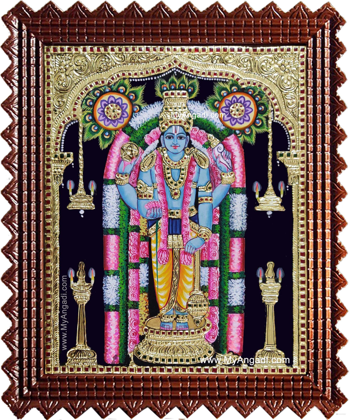Guruvayoorappan Tanjore Painting