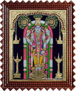 Lord Guruvayurappan Krishna Tanjore Painting