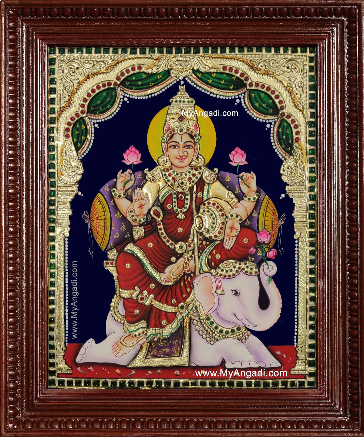 Gaja Lakshmi Tanjore Painting
