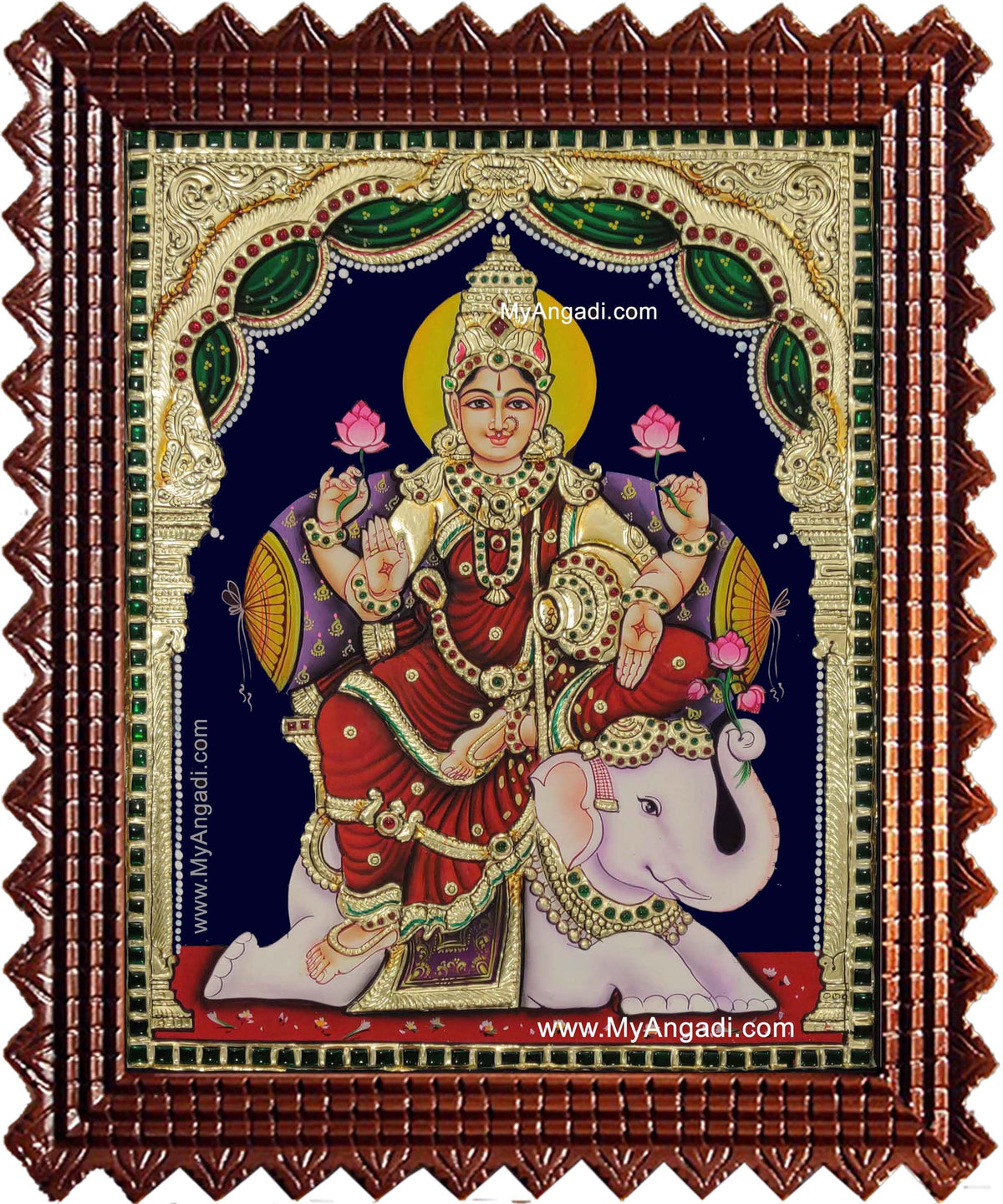 Gaja Lakshmi Tanjore Painting