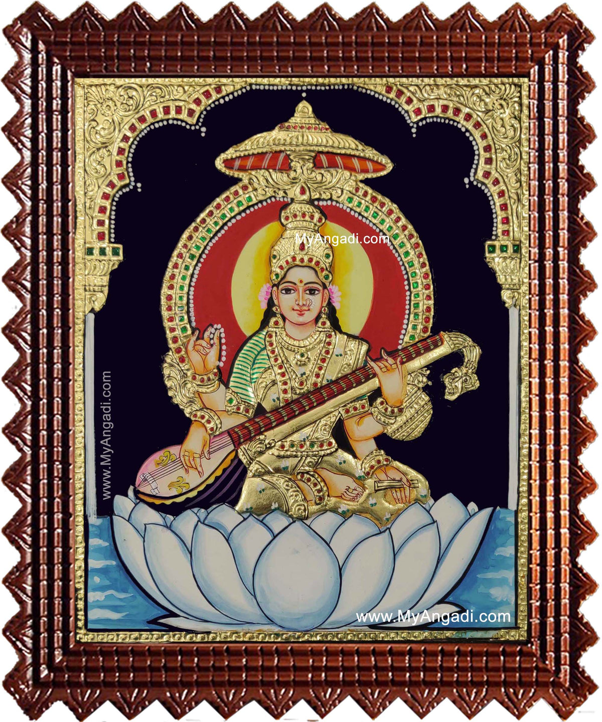 Saraswathi Tanjore Painting