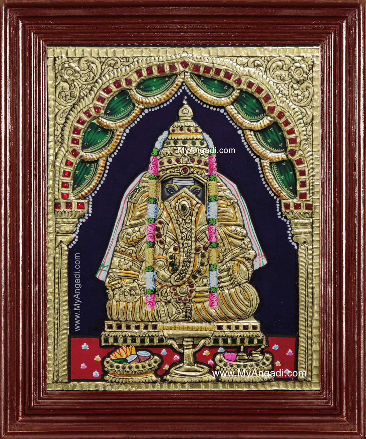 Pillayarpatti Karpaga Vinayakar Tanjore Painting