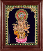 Kan Drishti Ganesha Tanjore Painting
