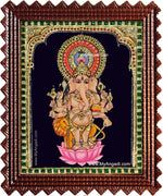 Kan Drishti Ganesha Tanjore Painting