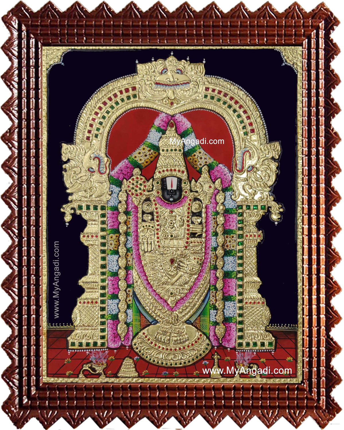 Tirupathi Perumal Balaji Tanjore Painting