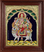 Siva Parvathi Pradosha Sivan Tanjore Painting