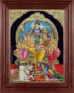 Shiva Darbar Siva Sakthi Ganesh Murugan Tanjore Painting
