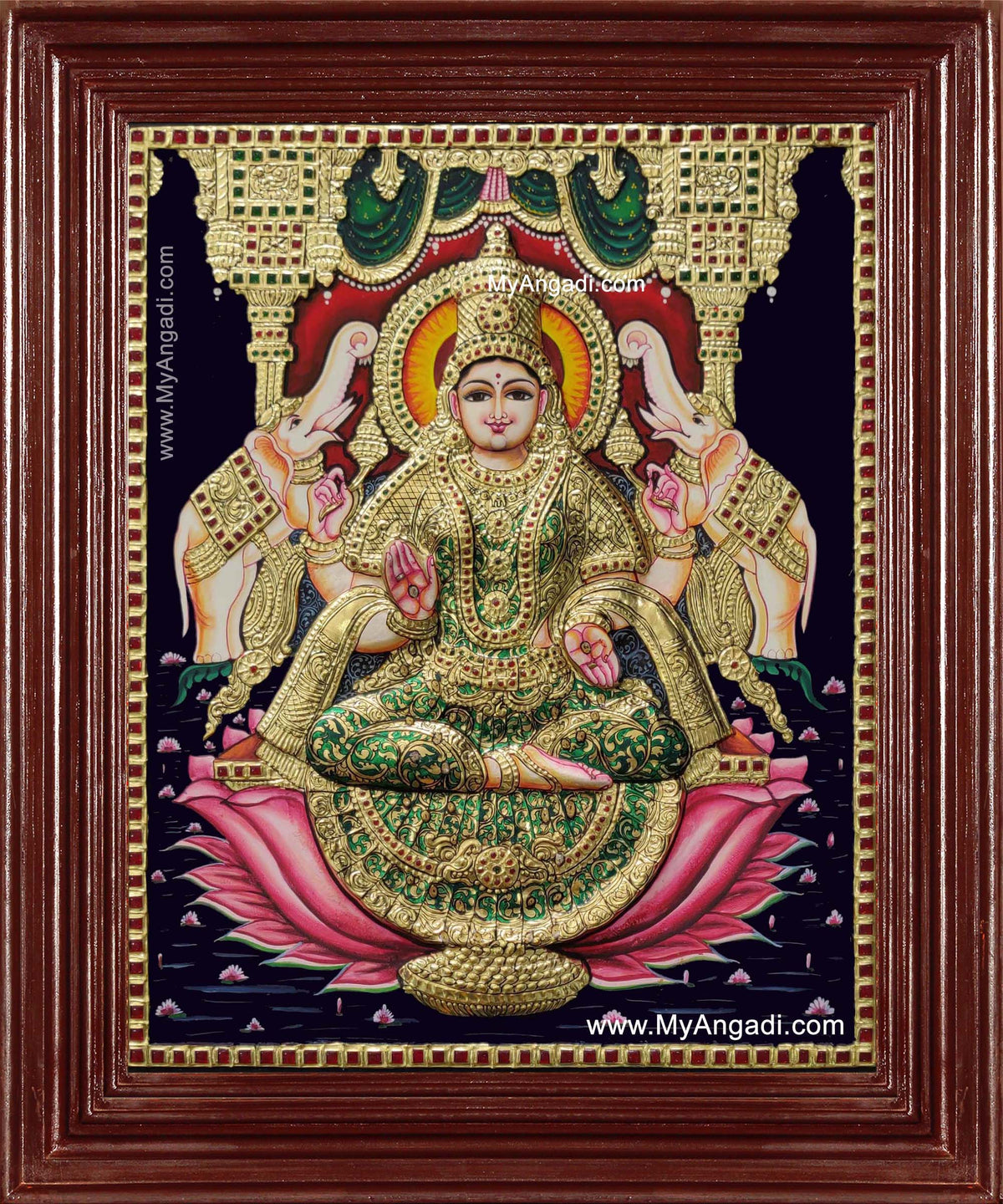 Shree Gaja Lakshmi Tanjore Painting