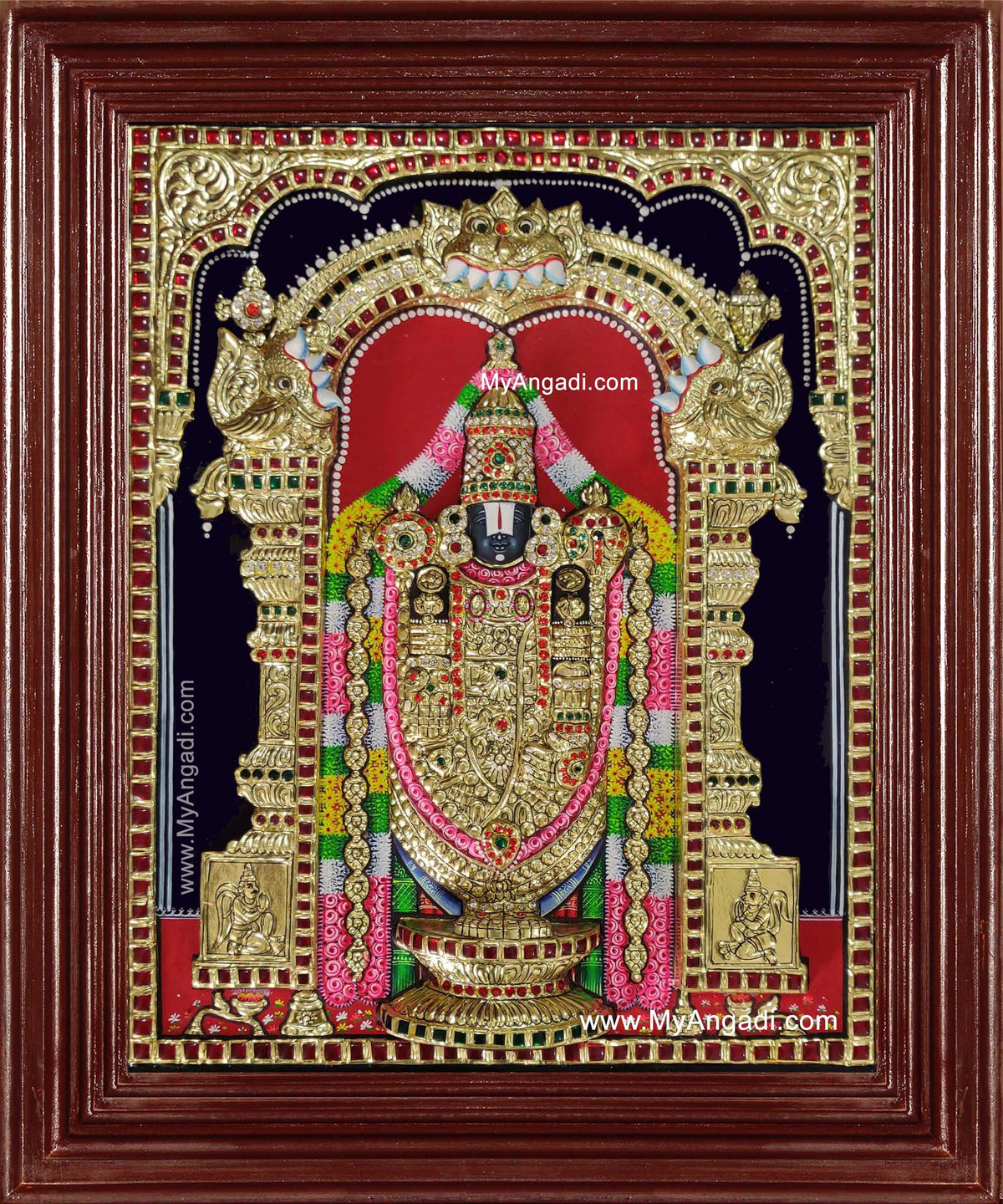 Tirupati Balaji 3d Embossed Tanjore Painting