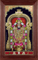 Tirupathi Balaji Lakshmi 3d Embossed Tanjore Painting