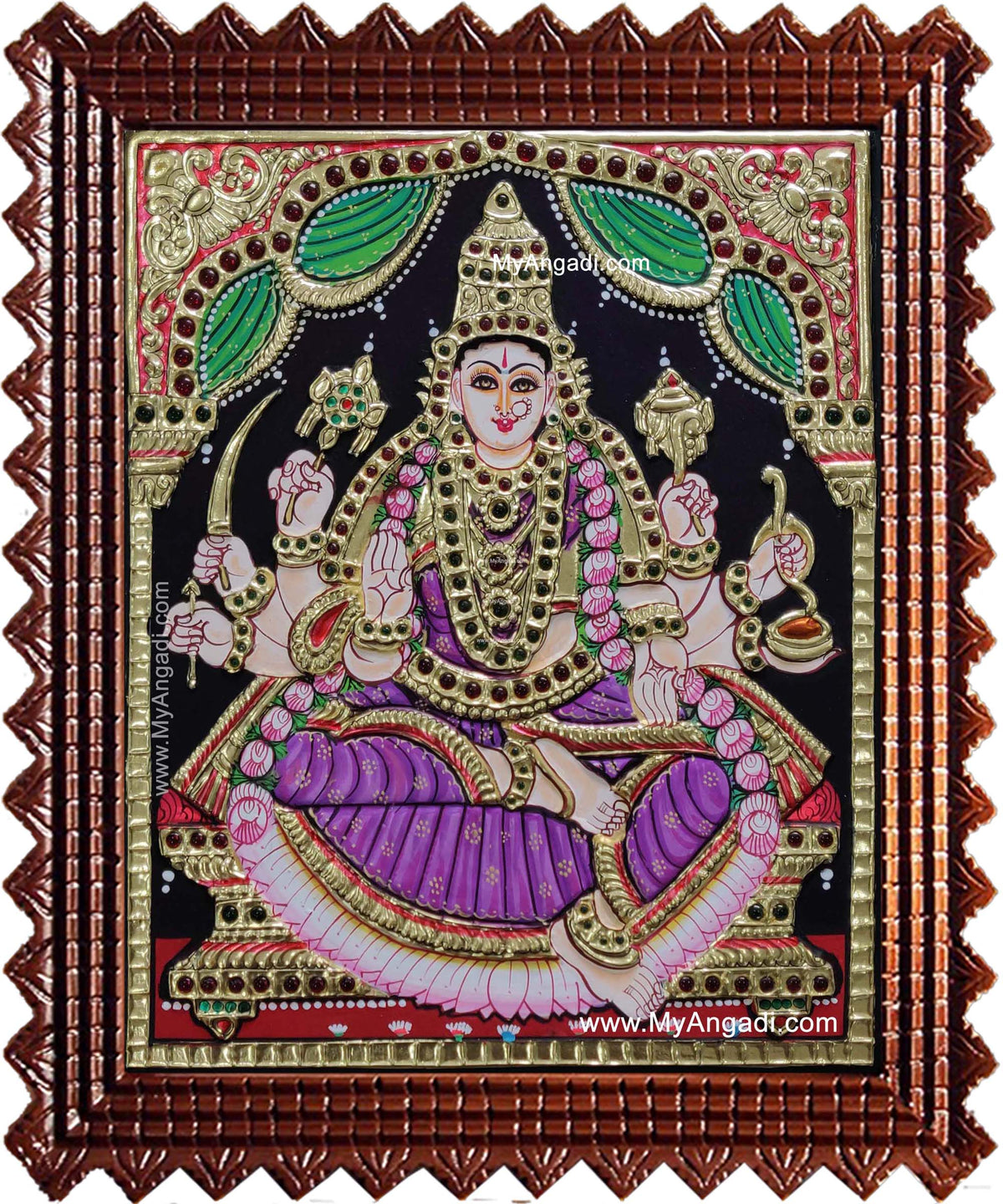 Veera Lakshmi Tanjore Painting