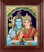 Shiva Parvathi Tanjore Painting