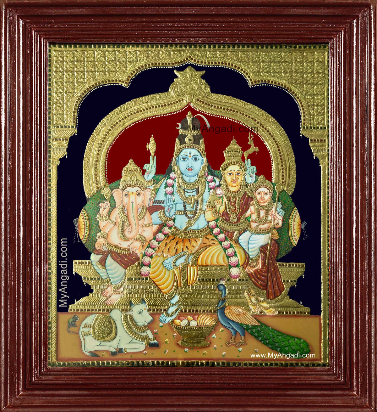 Shiva Family Tanjore Painting