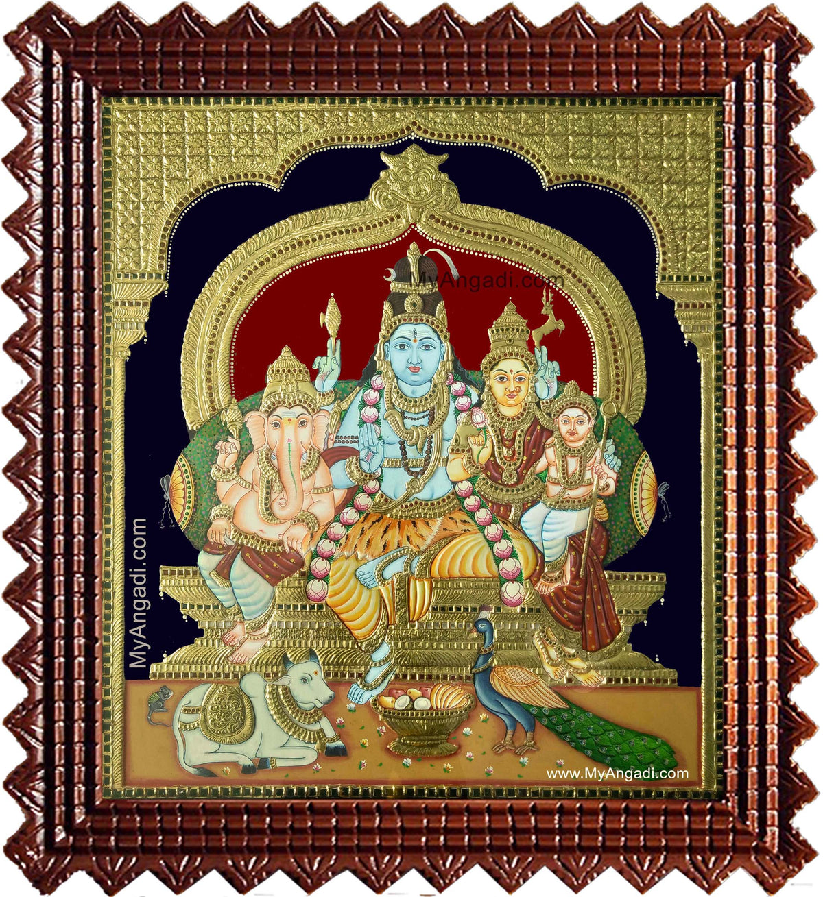 Shiva Family Tanjore Painting