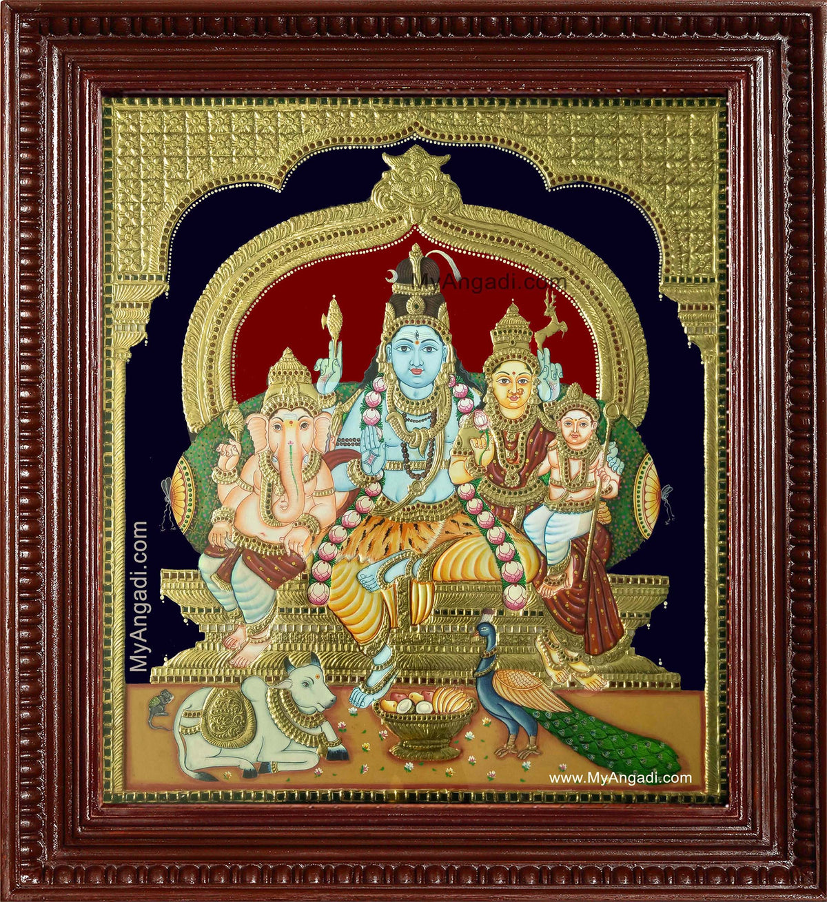 Shiva Family Tanjore Painting