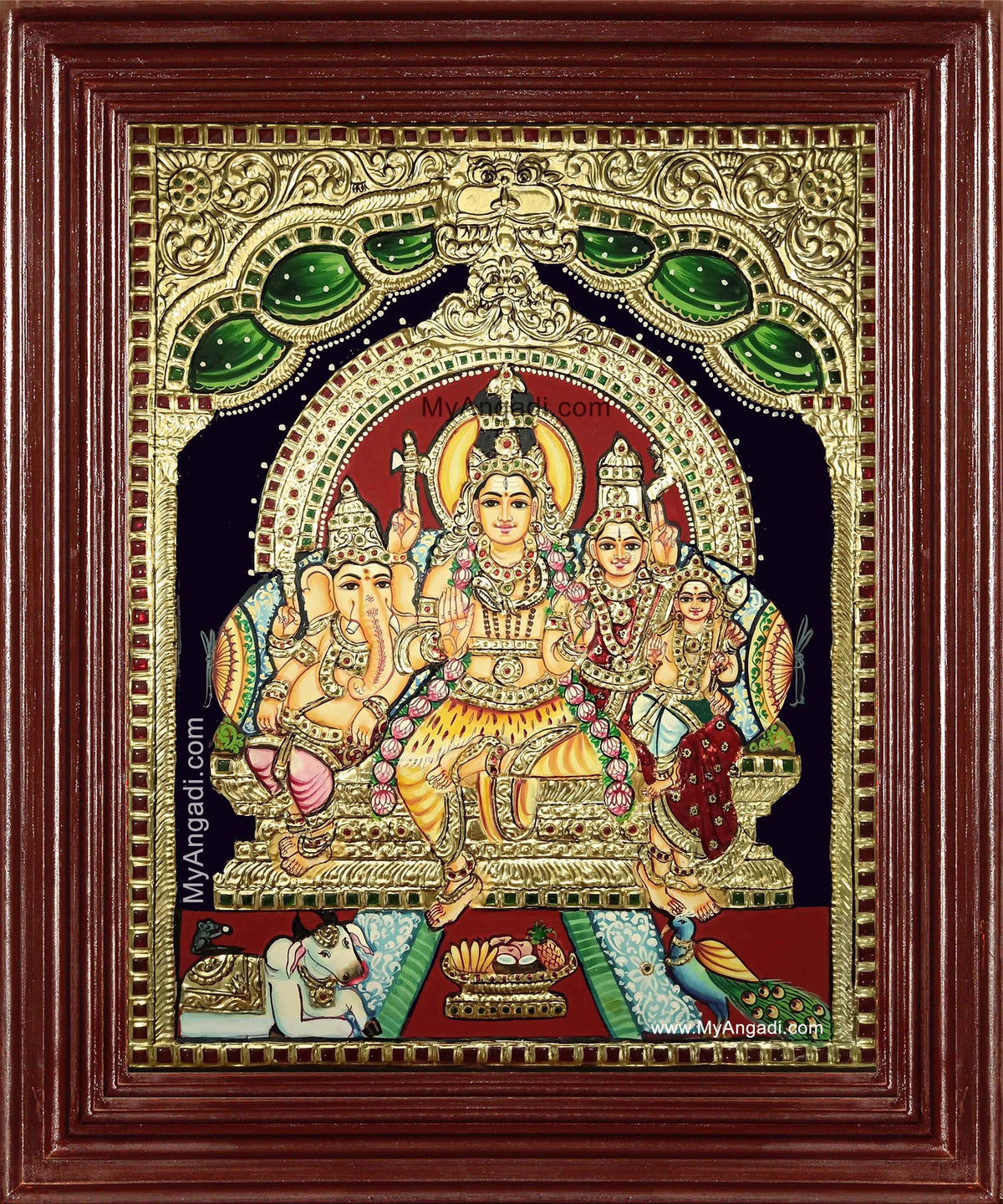 Siva Kudumbam Tanjore Painting