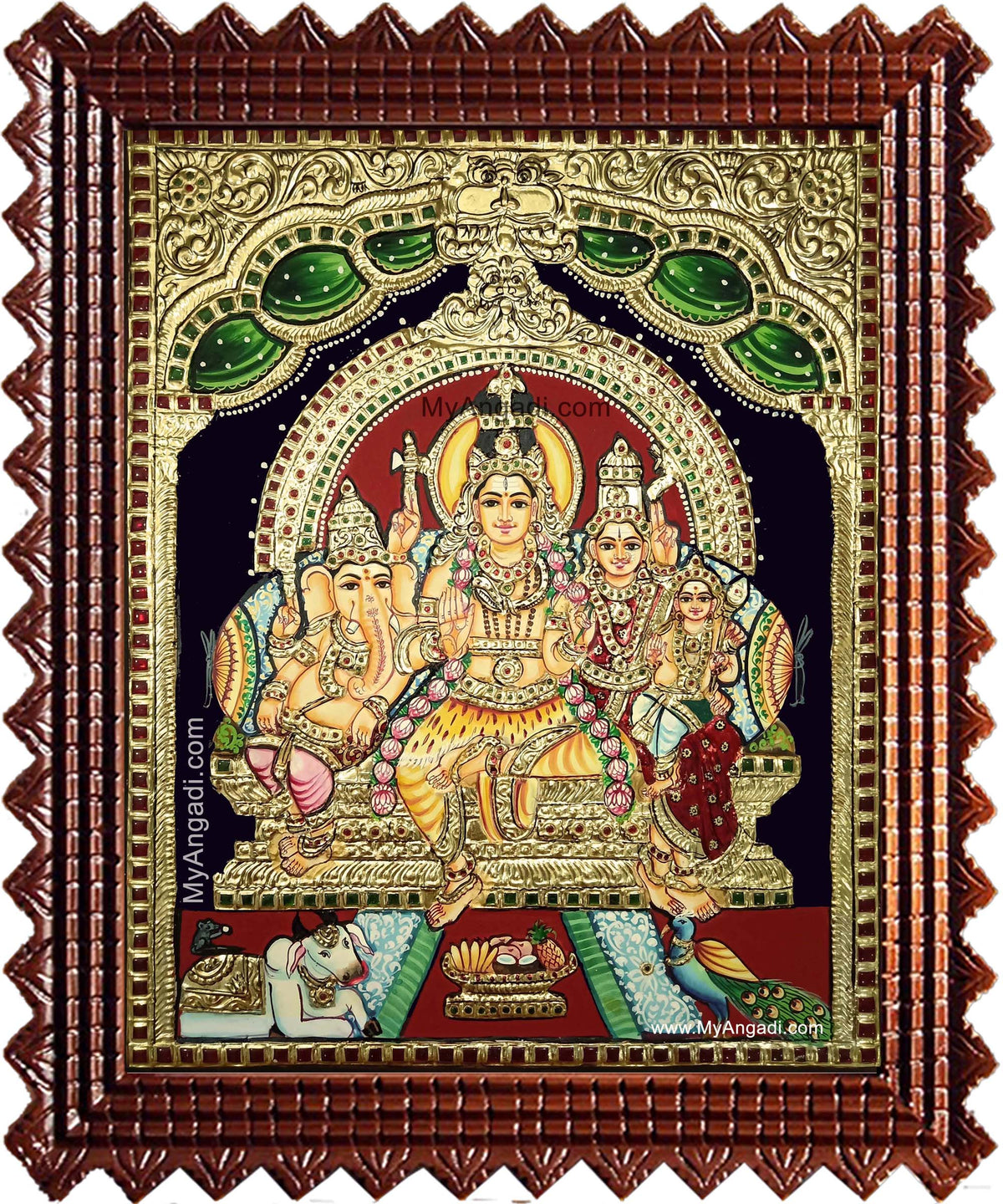 Siva Kudumbam Tanjore Painting