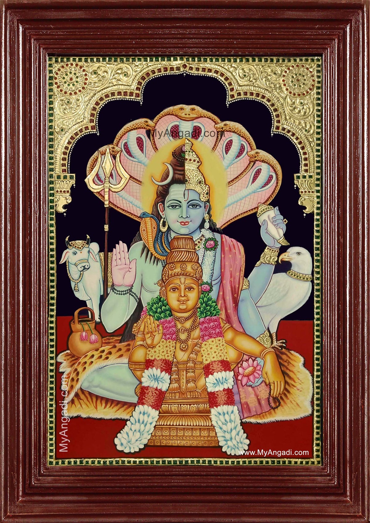 Sankara Narayanan Hariharan - Ayyappan Tanjore Painting