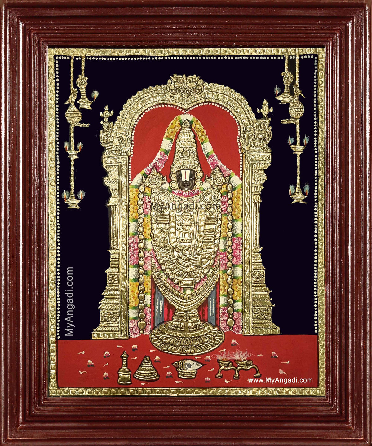 Thirupathi Venkatachalapathi Tanjore Painting