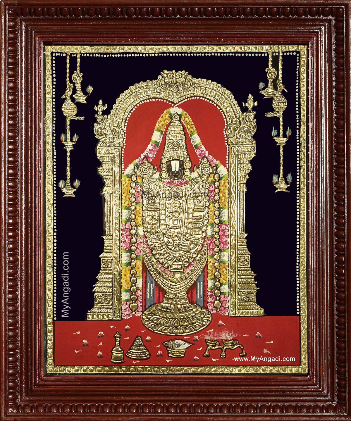 Thirupathi Venkatachalapathi Tanjore Painting