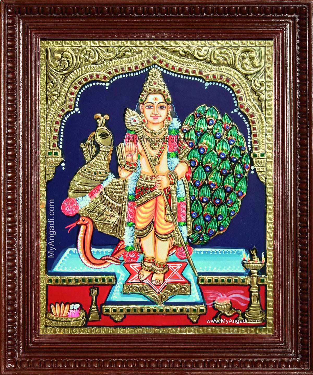 Mayil Murugan Tanjore Painting