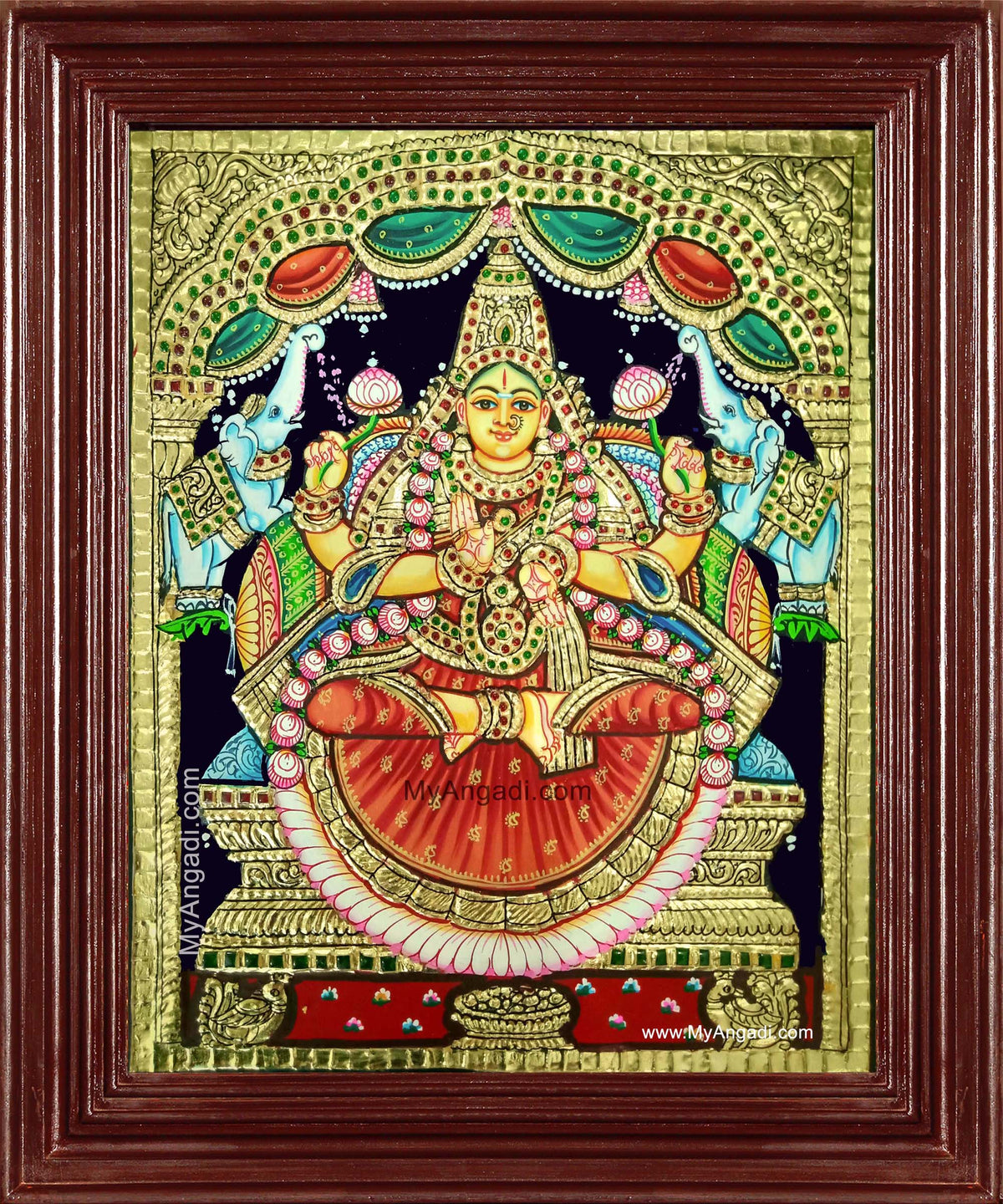 Gaja Lakshmi Tanjore Painting