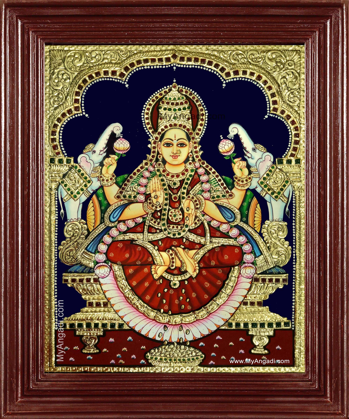 Gaja Lakshmi Tanjore Painting
