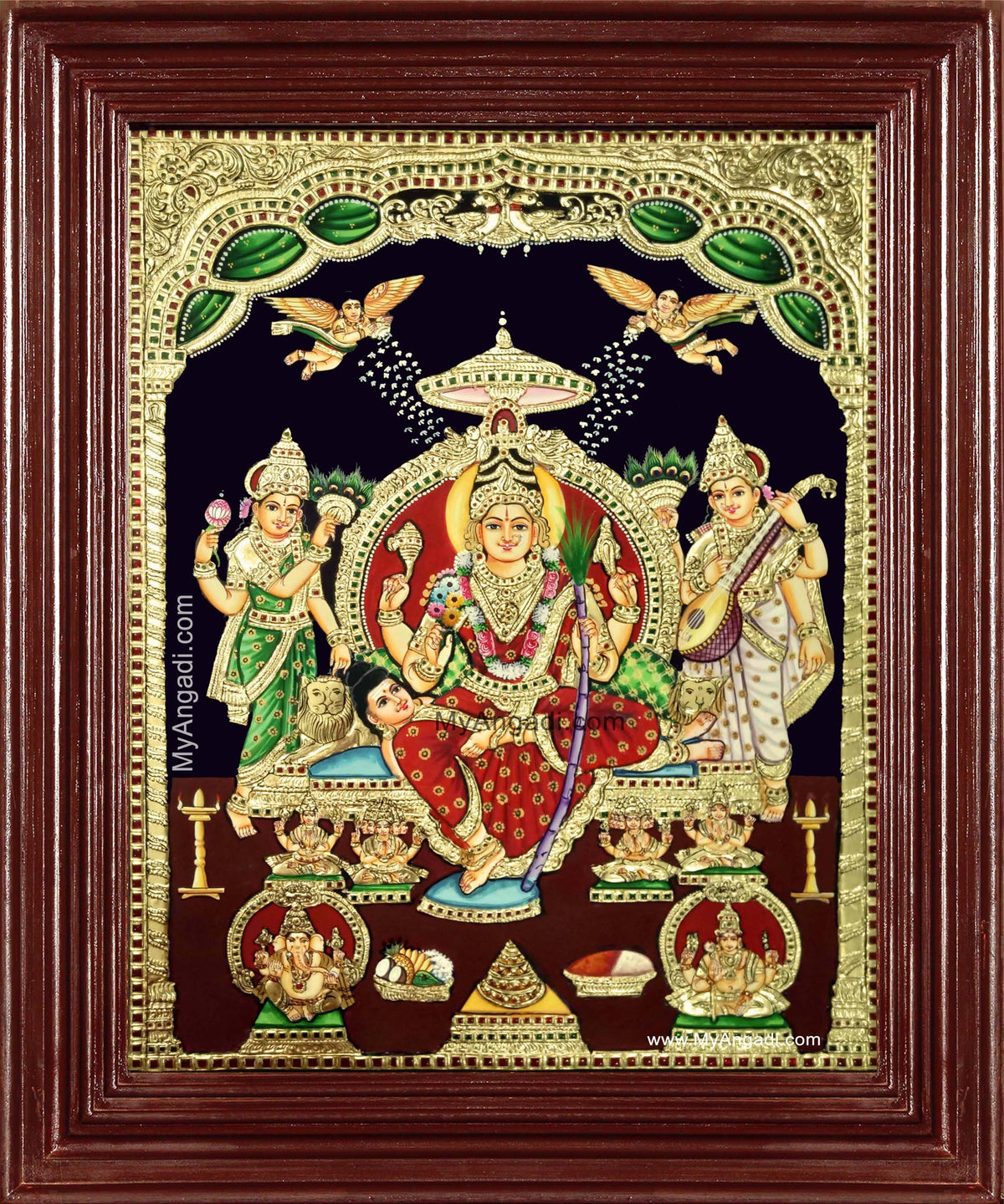 Sri Lalitha Tripura Sundarai Tanjore Painting