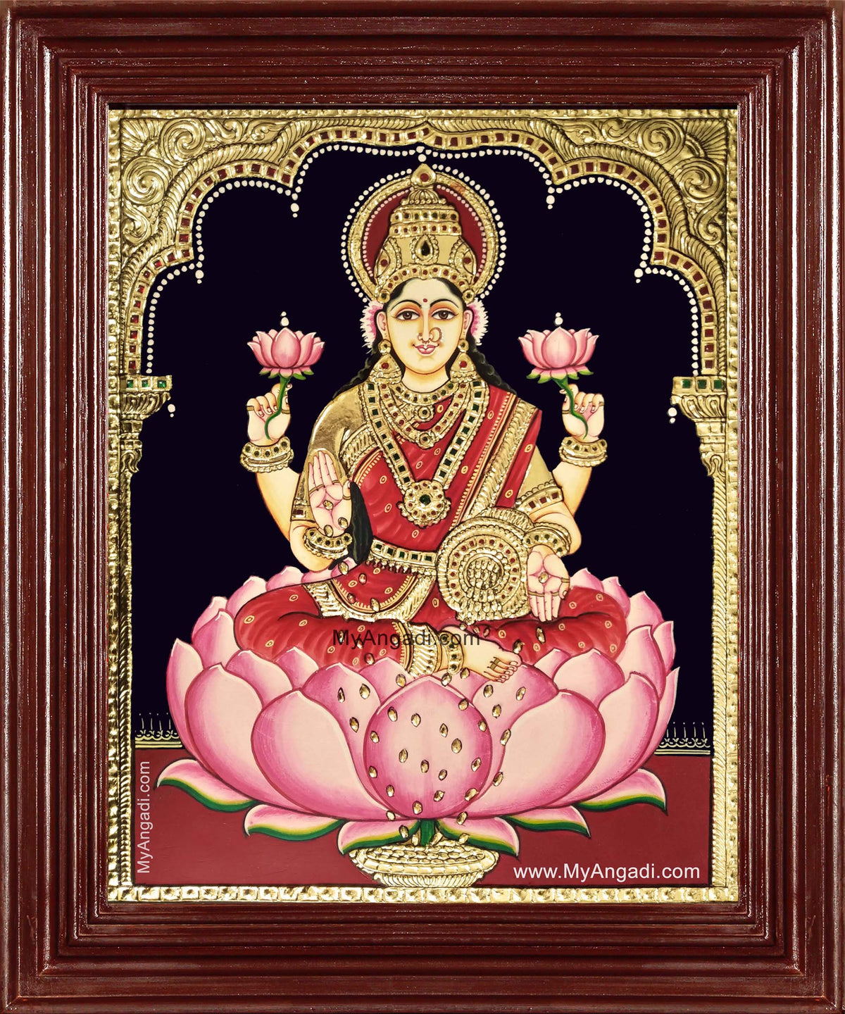Goddess Maha Lakshmi Tanjore Painting