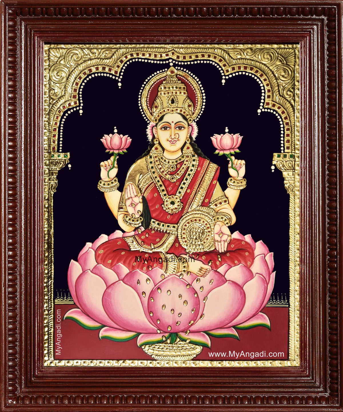 Goddess Maha Lakshmi Tanjore Painting