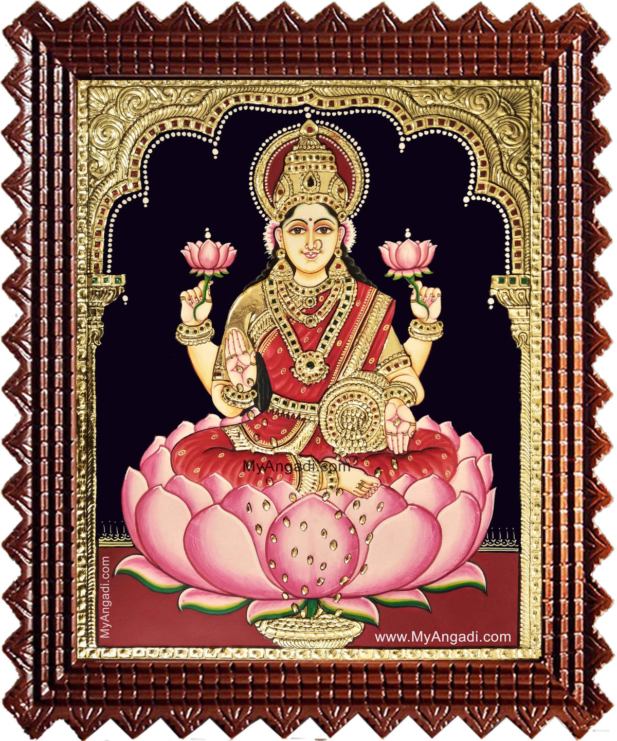 Goddess Maha Lakshmi Tanjore Painting