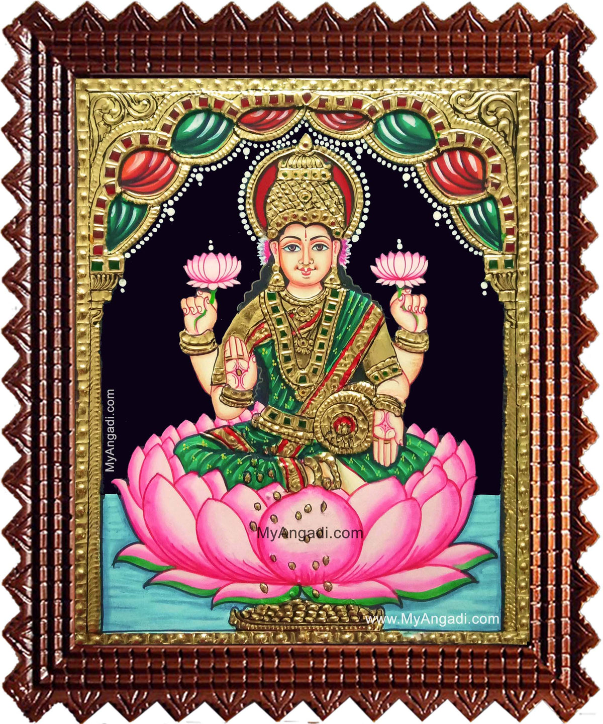 Goddess Maha Laxmi Tanjore Painting
