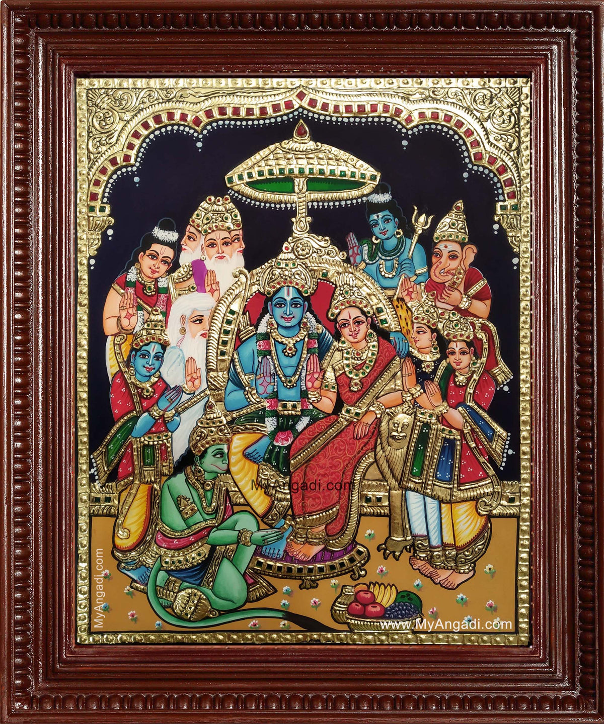 Sri Ramar Pattabishekam Tanjore Painting