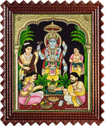 Sri Satya Narayana Swamy Tanjore Painting