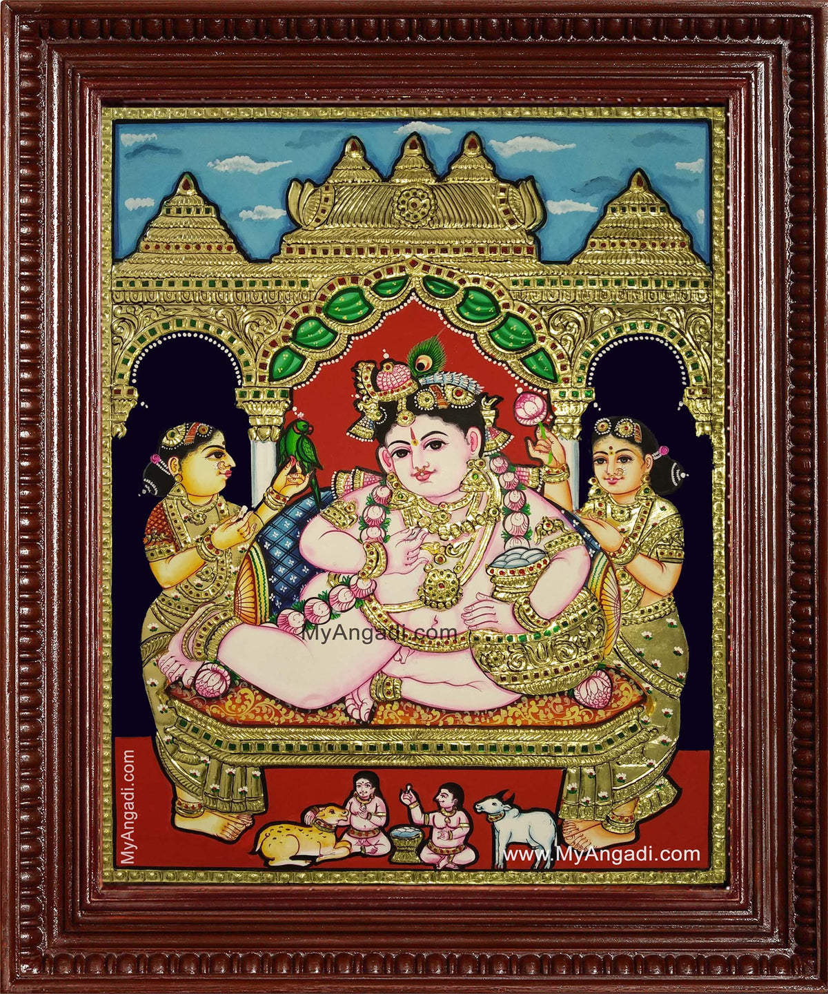 Butter Krishna Tanjore Painting