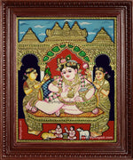 Butter Krishna Tanjore Painting