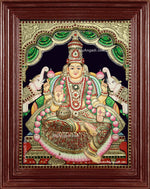 Gaja Lakshmi 3d Embossed Tanjore Painting