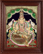 Gaja Lakshmi 3d Embossed Tanjore Painting