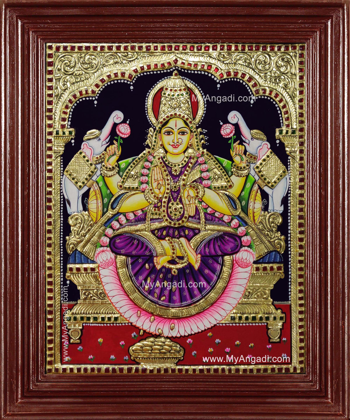 Gaja Lakshmi Tanjore Painting