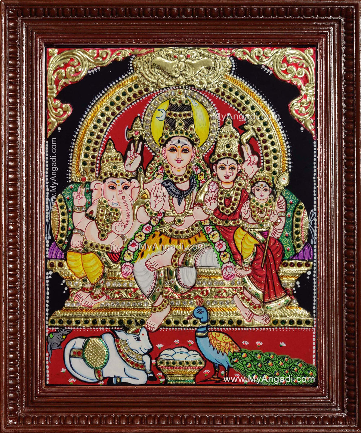 Shiva Family Tanjore Painting