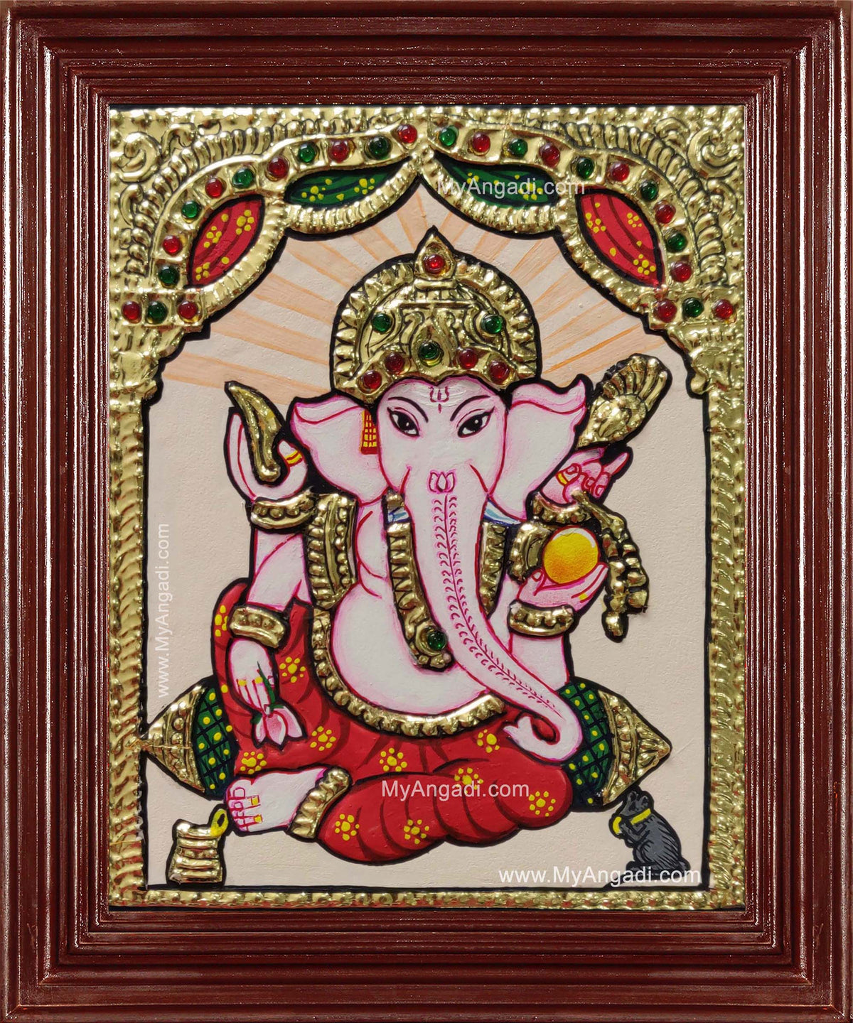 Small Size Ganesha Tanjore Painting