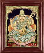 Saraswathi Devi Tanjore Painting