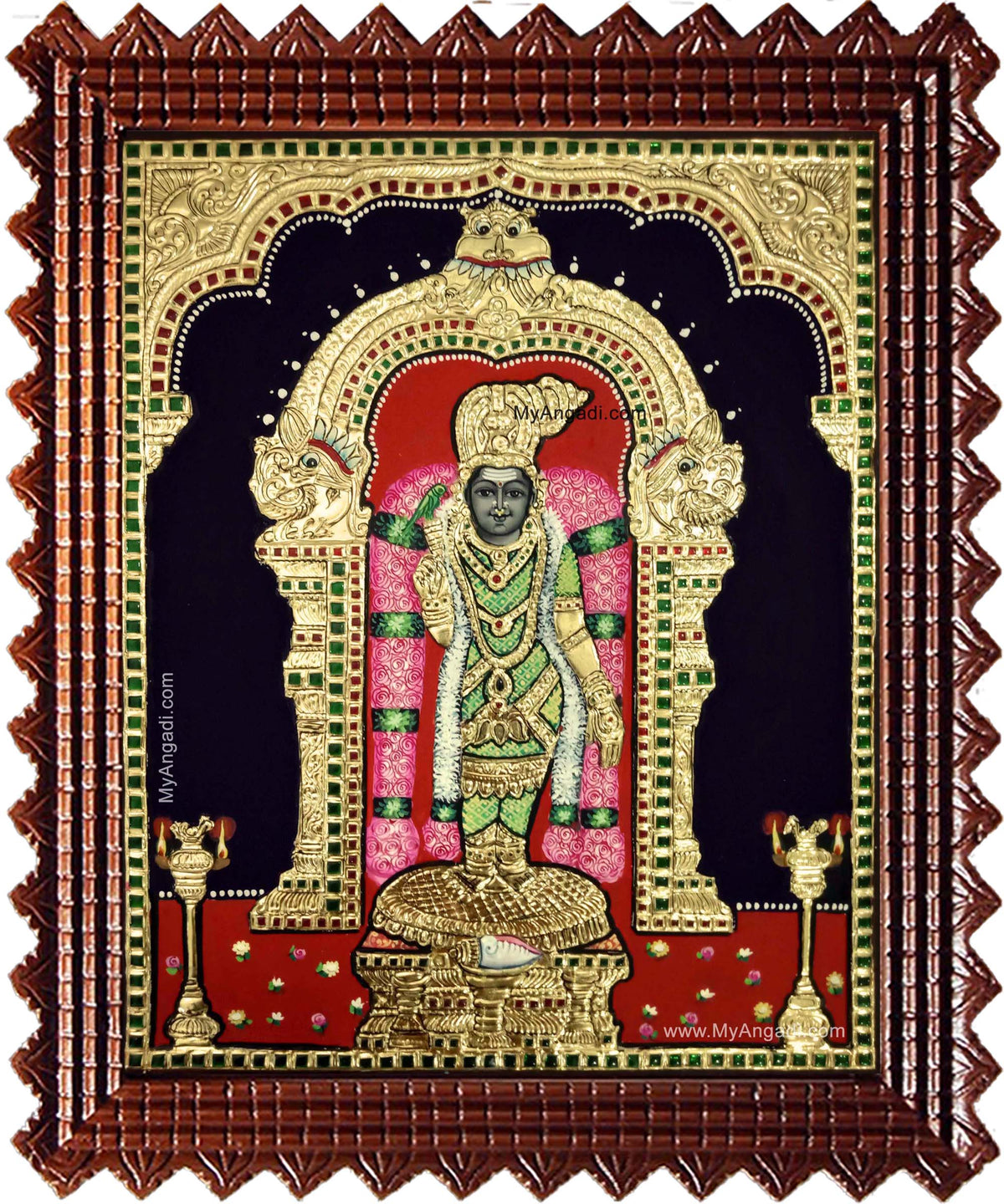 Madurai Meenatchi Amman Tanjore Painting